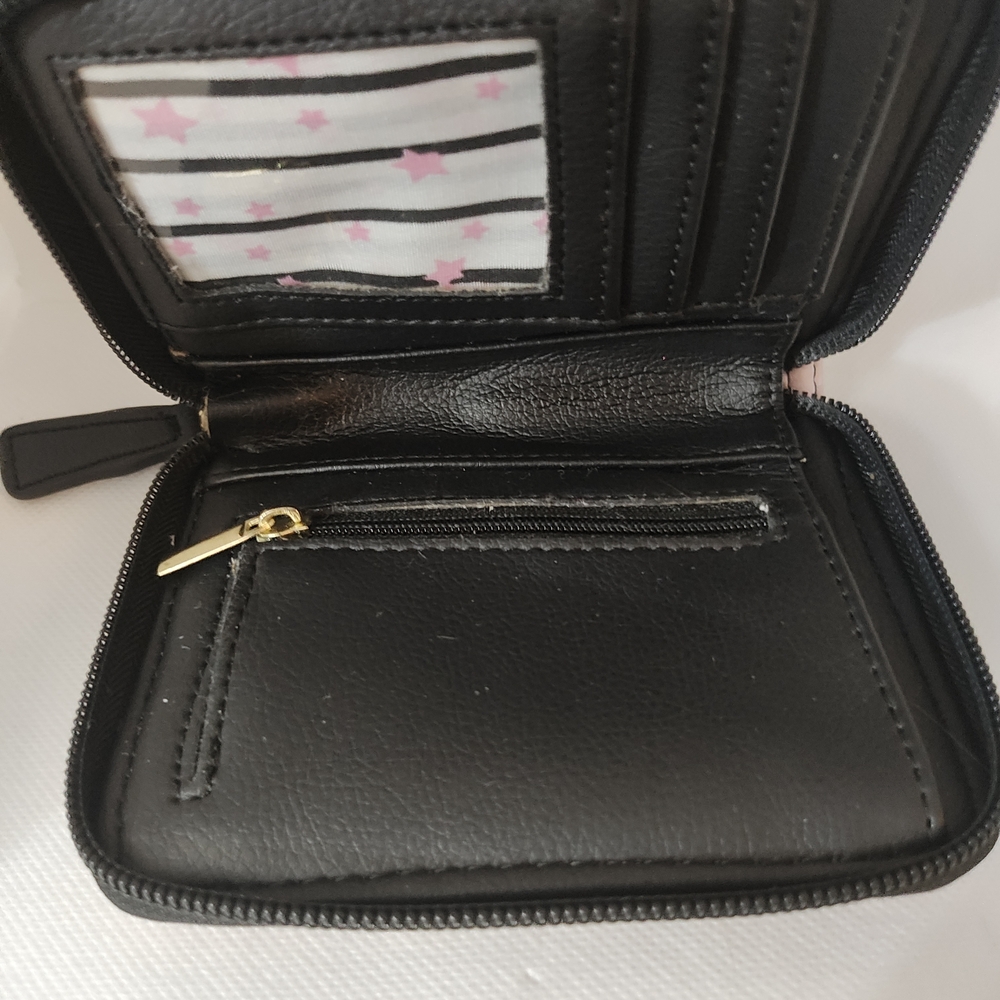 Betsey Johnson Pink and Black Cat Wallet - Picture 6 of 8